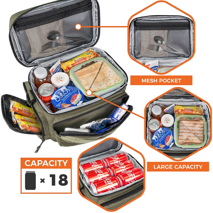 OPUX - Wholesale Lunch Bag/Box - Tactical Military Leakproof Lunch Box - 9 Cans / 18 Cans2