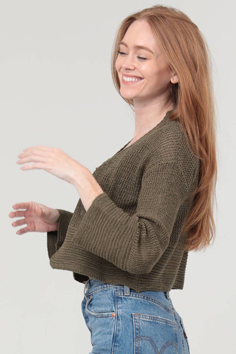 ANGIE - Wholesale Cardigan - Women's - XHS24-ASIS LIGHT WEIGHT OPEN KNIT CARDIGAN SWEATER13