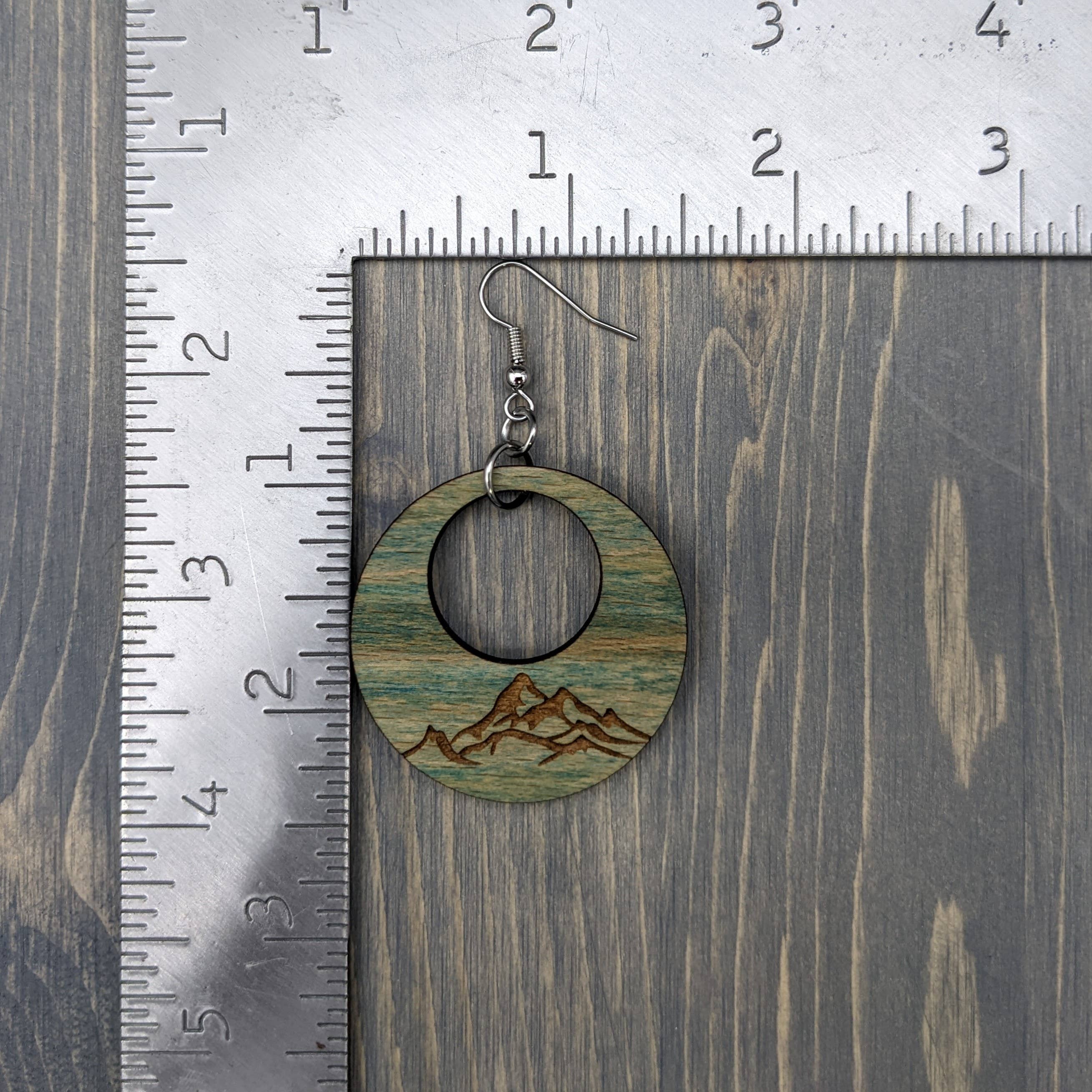 The Forest and Forge - Wholesale Dangle Earrings - Mountain Hoop Wood Earrings4