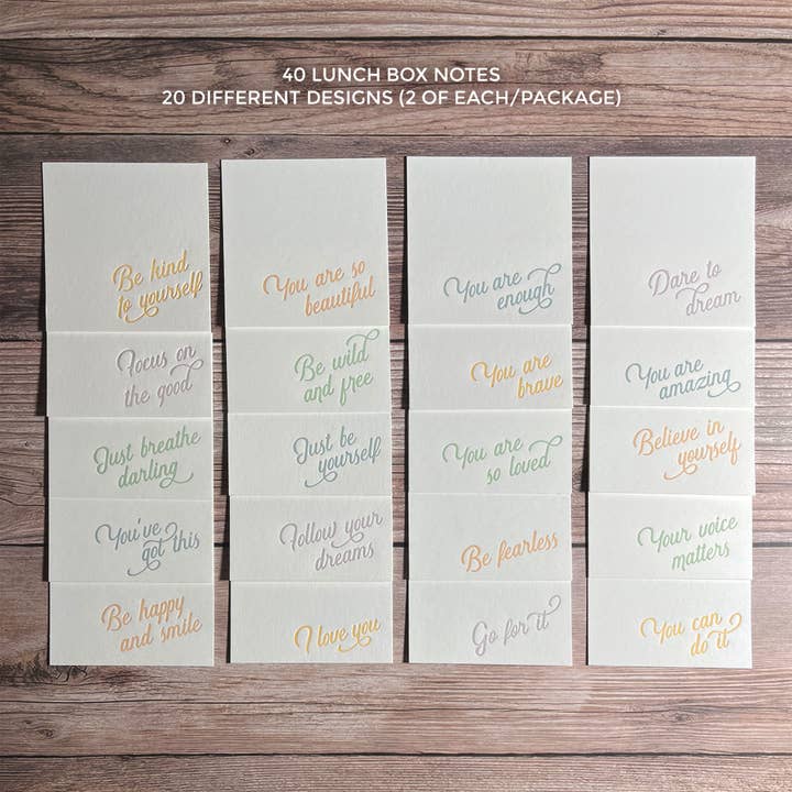 Kincaid Creative - Wholesale Stationery/Notecard Set - Affirmation Cards for Kids. Lunch box Notes.2