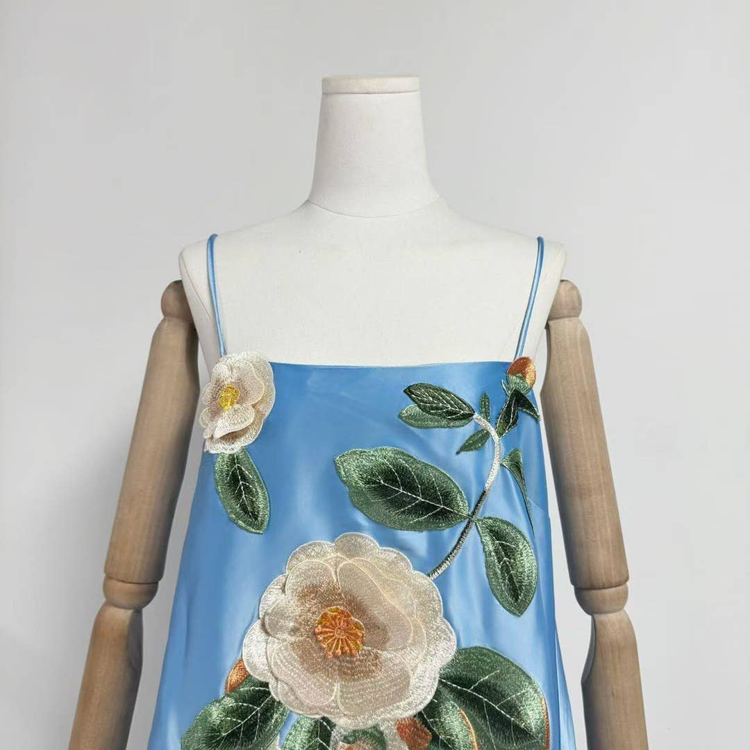 Productseeker - Wholesale Dress - Women's - DR685Y 3D Embroidered Backless Suspender Dress in Soft Pink12