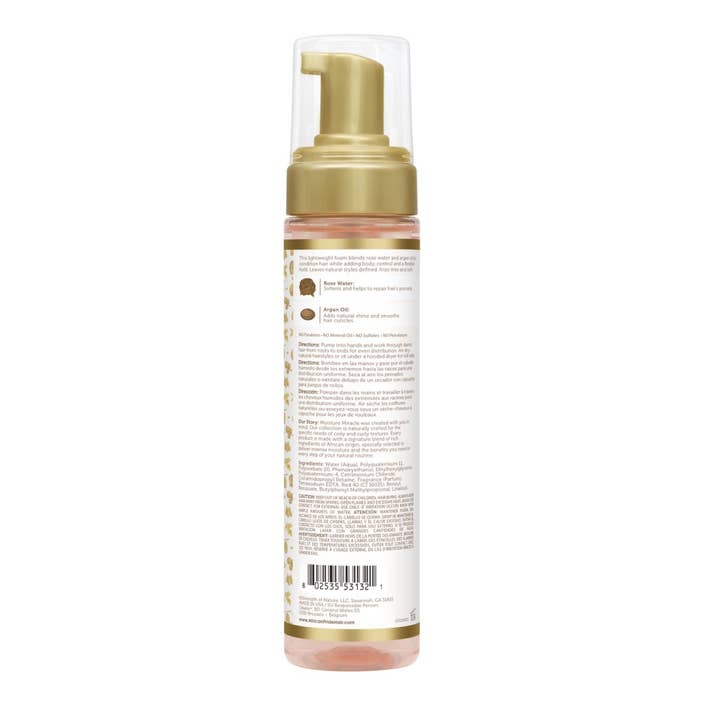 Hair Konection Corporation - Wholesale Hair Styling Gel/Mousse - MOISTURE MIRACLE
ROSE WATER & ARGAN OIL CURL MOUSSE 8.5 OZ1