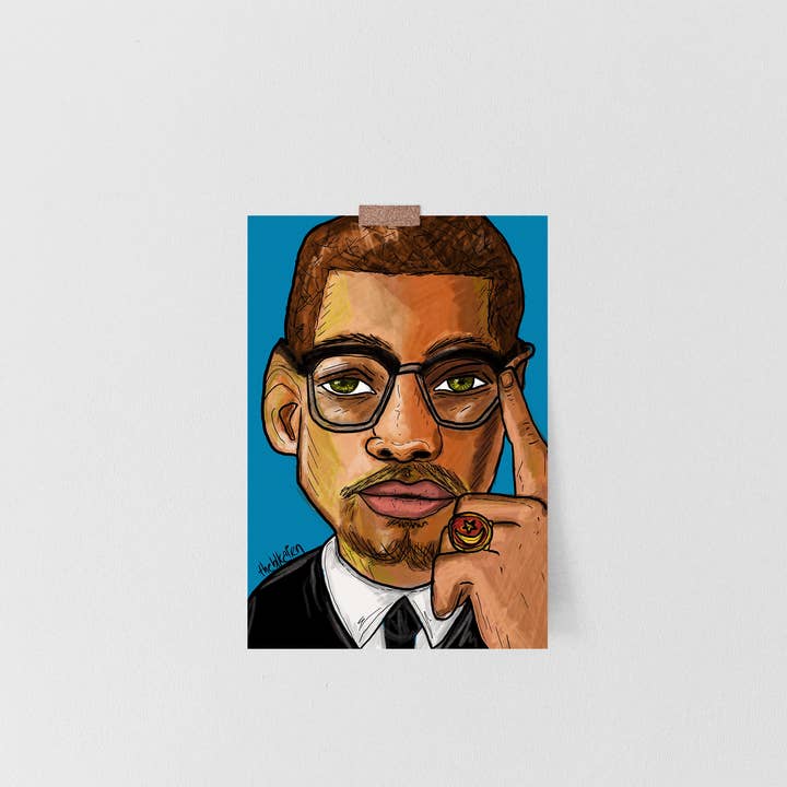 The Blk Alien – wholesale Art print – by any means necessary malcolm x art print
