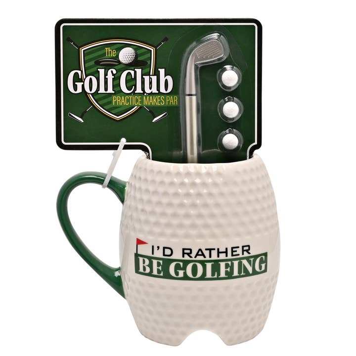Harvey Makin golfbollsmugg och putterpennset 'Rather Be Golfing' för wholesale av WIDDOP and Co.