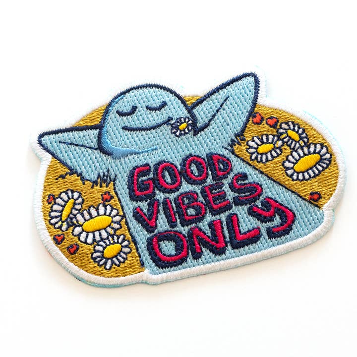 Patch thermocollant "Good Vibes Only" pour la vente par RippleSplash Studio
