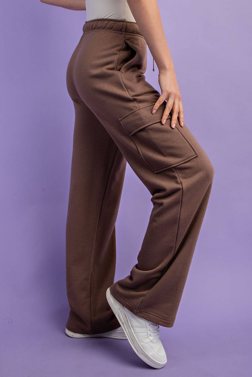 Rae Mode - Wholesale Pants - Women's - FRENCH TERRY STRAIGHT CARGO SWEATPANT5