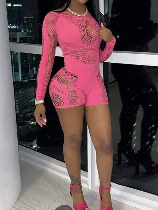 Flarix - Wholesale Jumpsuit – Women's - mesh bodysuit with cutouts, women's romper5