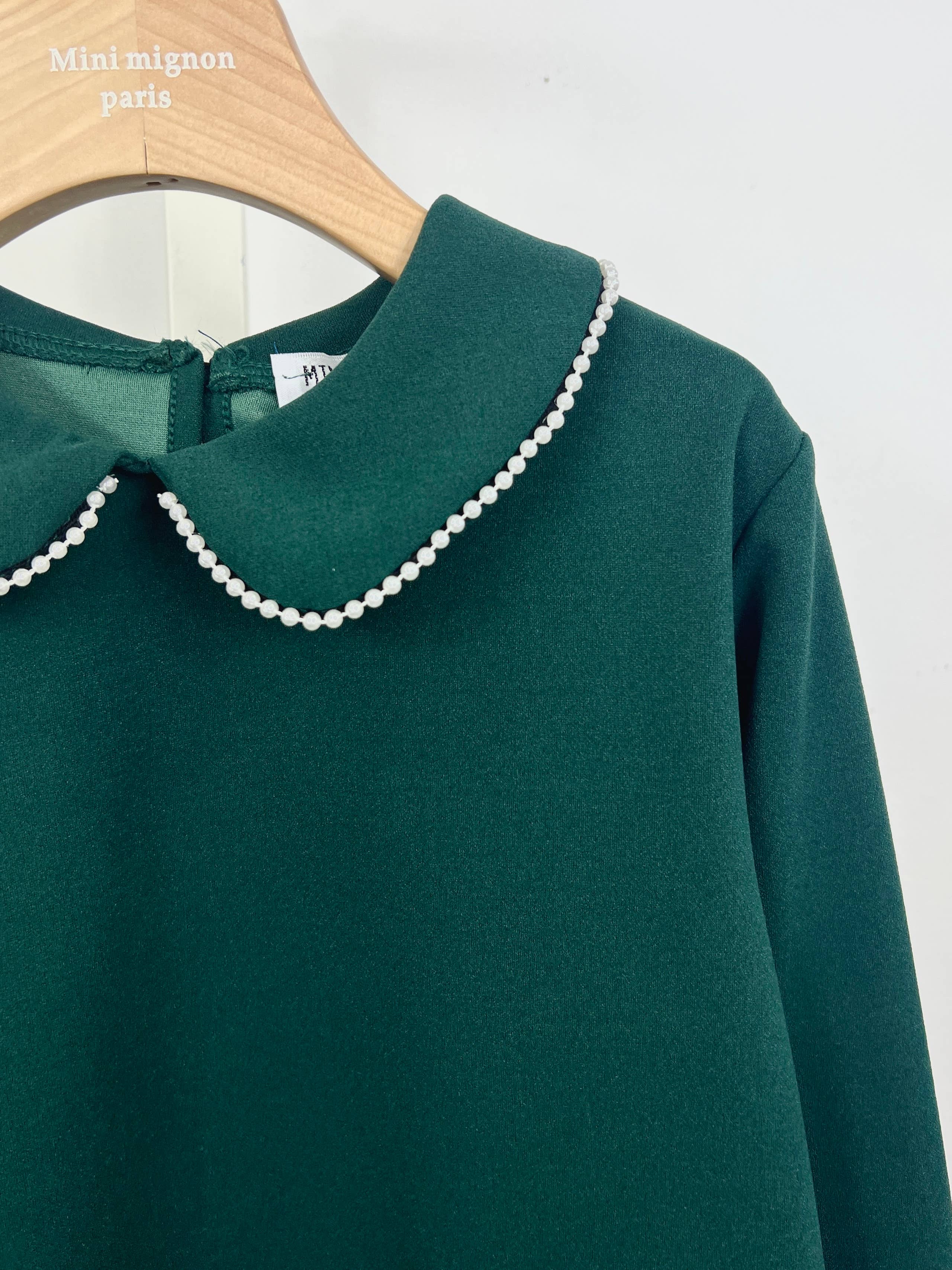 MINI MIGNON PARIS - Wholesale T-Shirt - Kids - Girls' long sleeve beaded claudine collar top2