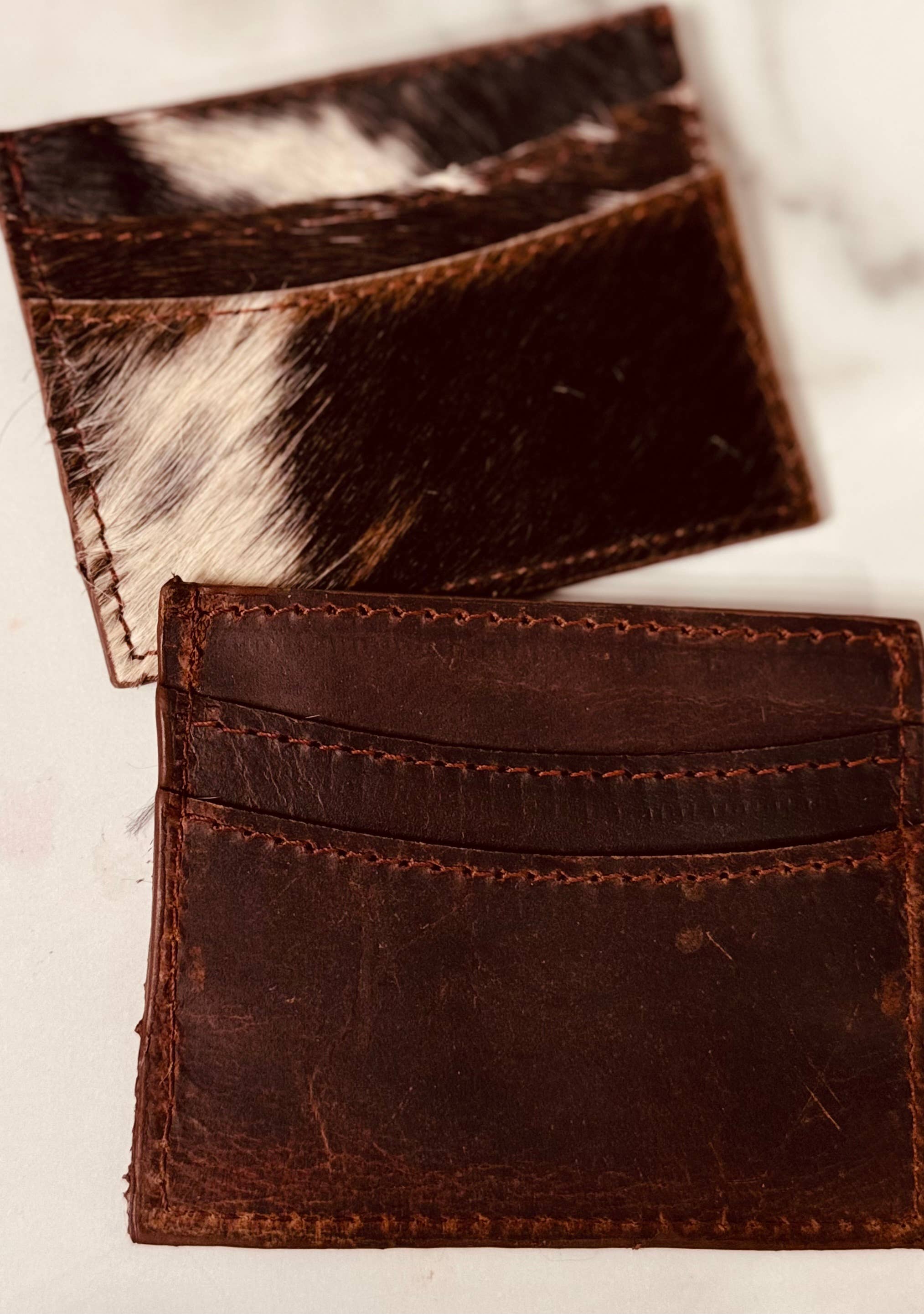 FRINGE & LUXE - Wholesale Wallet - Unisex - Double  sided Nomad card holder - leather and cowhide2