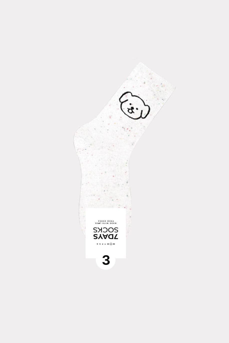 7DAYSSOCKS - Wholesale Socks - Women's - Women's Crew Line Puppy's  Socks - Made in Korea2
