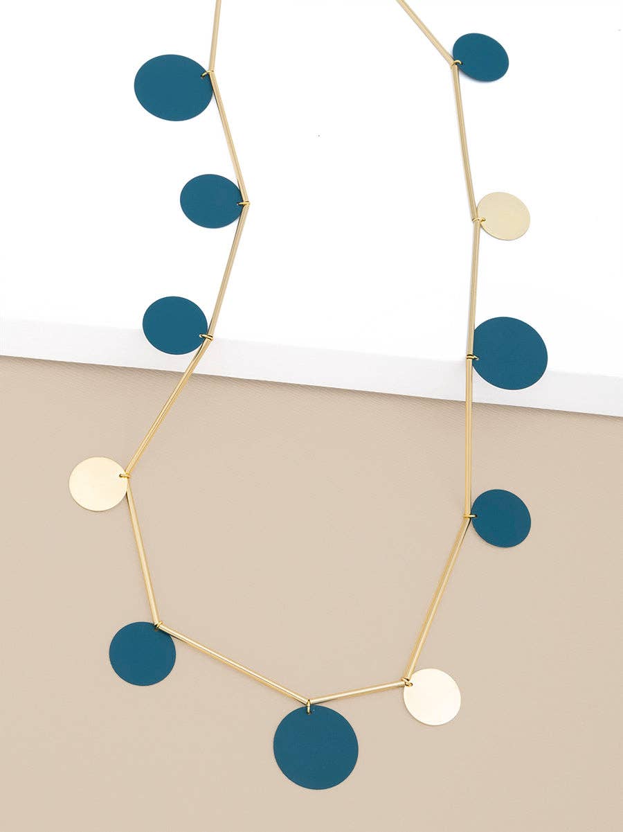 ZENZII Jewelry - Wholesale Bib Necklace - Flat Circle Long Necklace10