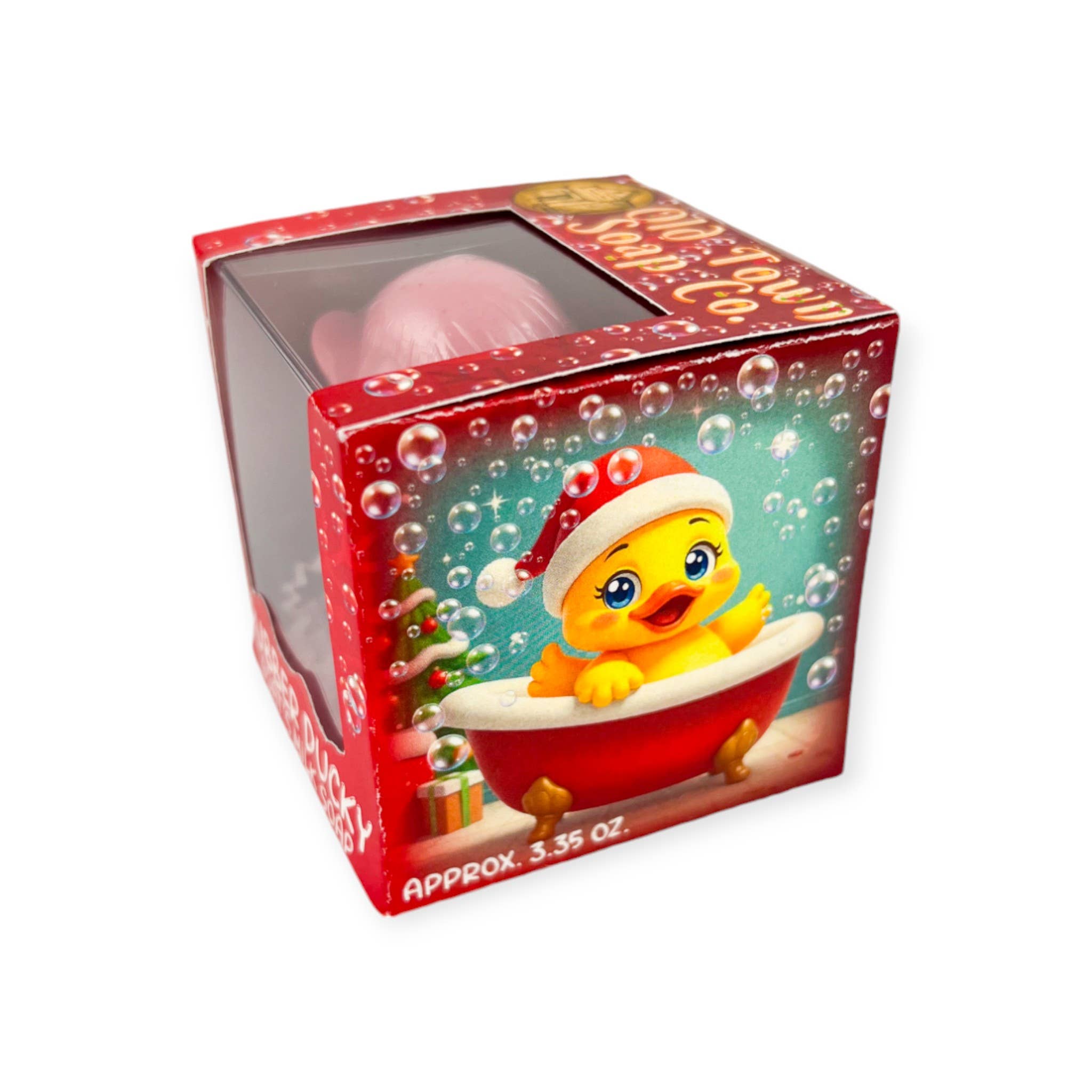 Old Town Soap Co. – wholesale Bar Soap – Box of 12 Christmas Rubber Ducky Goat's Milk Soaps12