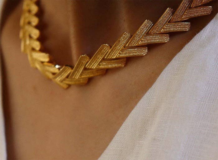 LanLivia - Wholesale Jewelry Set - Bold Look Vintage Style V Chain Necklace n Bracelet0