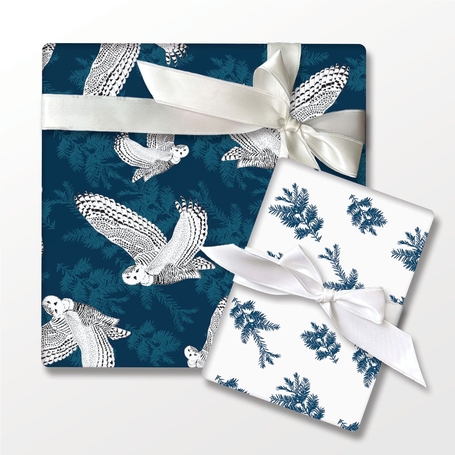 Ballard & Prescott - Wholesale Flat Wrap - Snowy Owl Wrapping Paper4