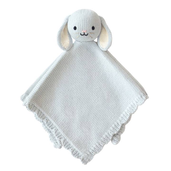 Baby bunny lovey (baby blue) for wholesale by cuddle+kind