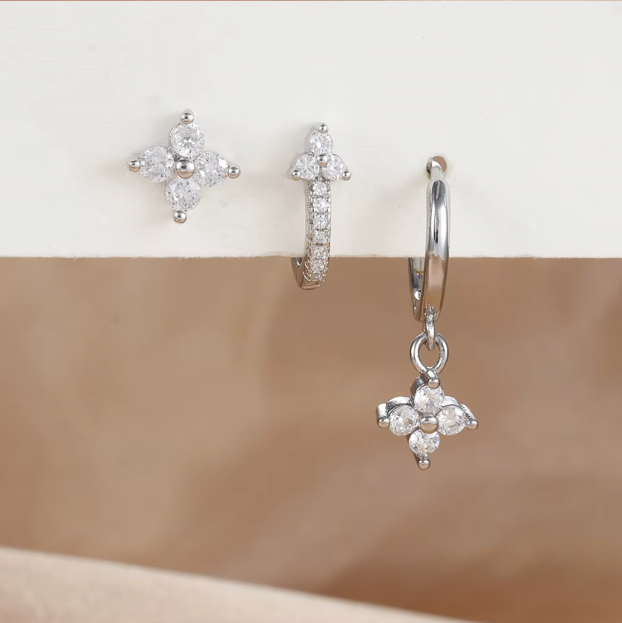 Folie à Trois - Vente Parures de bijoux - Ensemble Daria de bijoux en acier inoxydable1