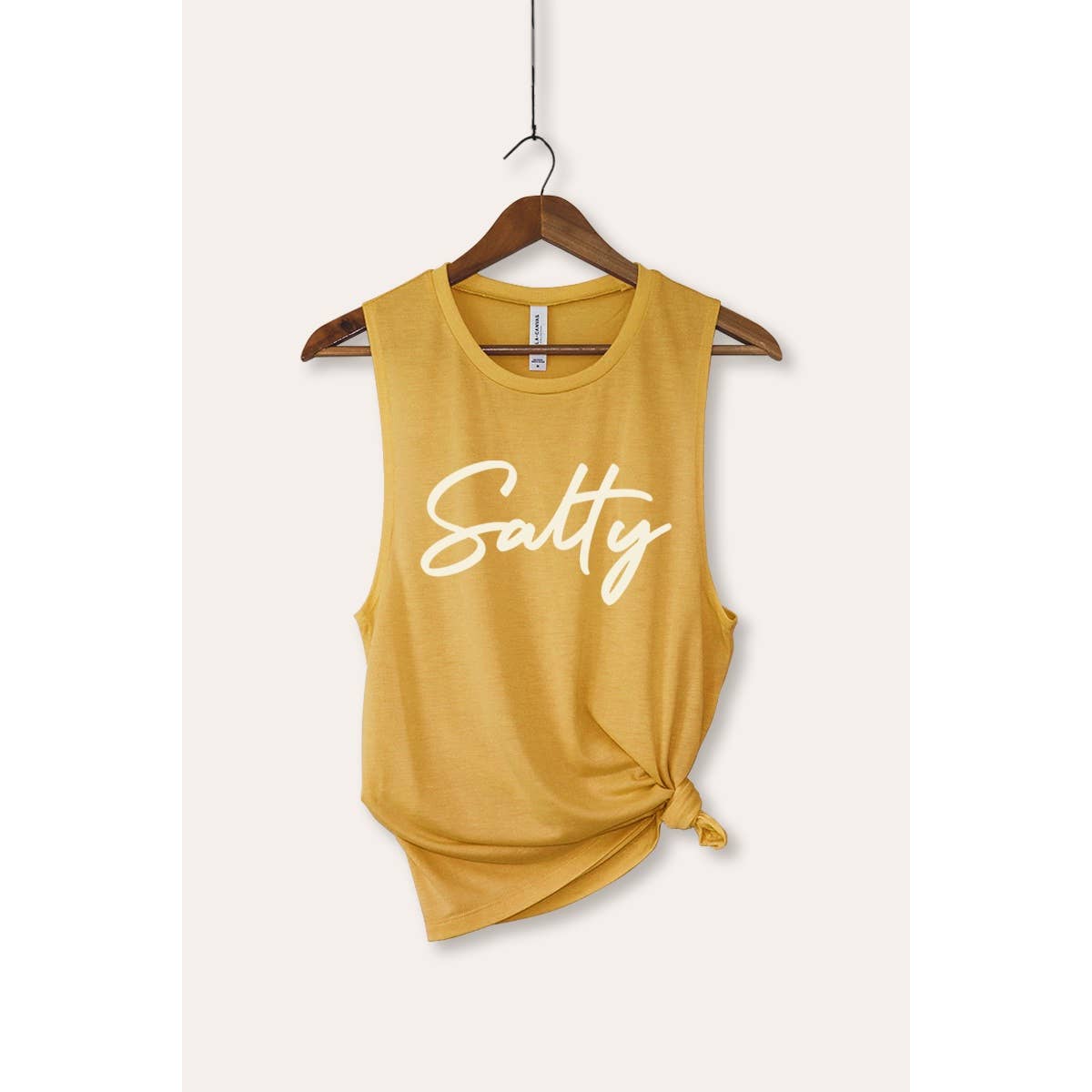 VINTAGE POINT USA – wholesale Tank top – Women′s – SALTY CURSIVE TYPOGRAPHY GRAPHIC TANK TOP8