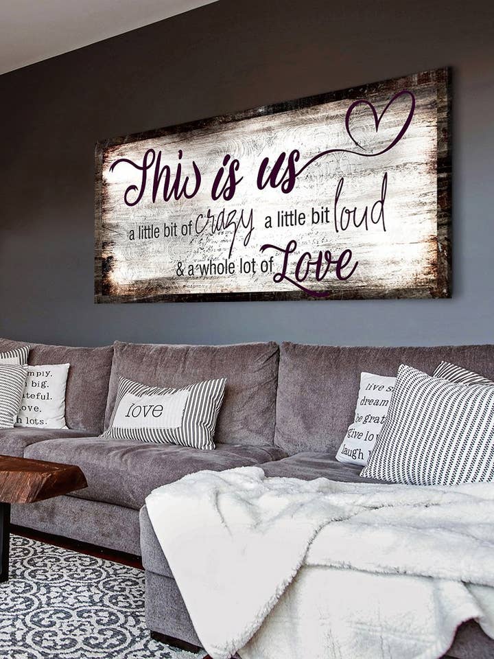 Family Wall Art: This Is Us A Little Crazy V2 for wholesale by Sense For Decor