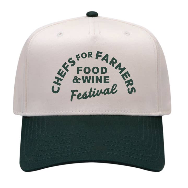Flavour Gallery - Wholesale Baseball cap – Unisex - Chefs For Farmers '25 - Baseball Cap - Arched - Natural/Forest
