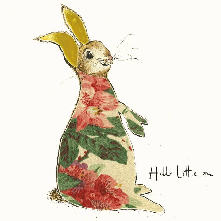 Hello Little One Rabbit Card for wholesale by Anna Wright Ltd