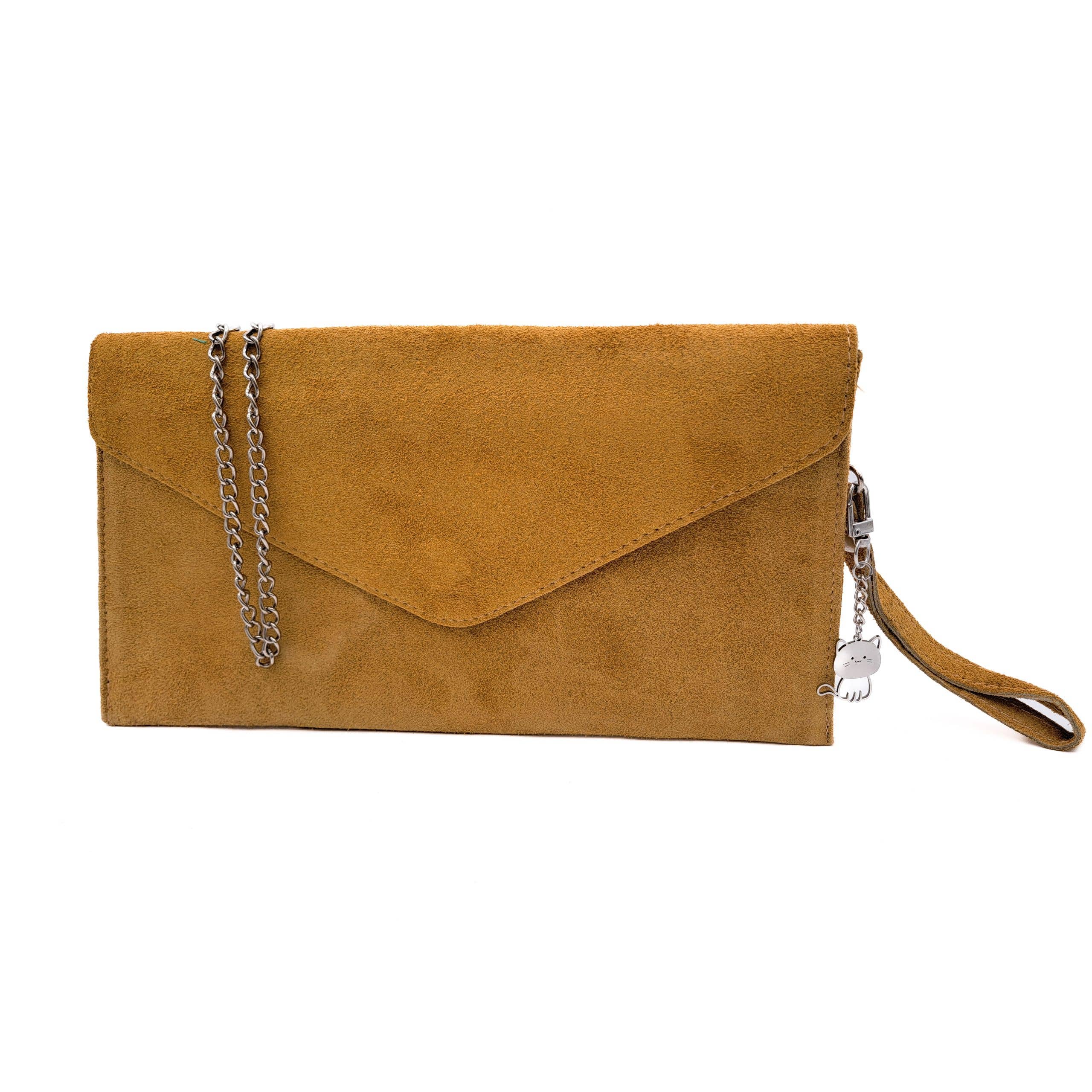 Ellas Trading - Wholesale Clutch Bag - Women's - Italian Suede Envelope Clutch Messenger Handbag12
