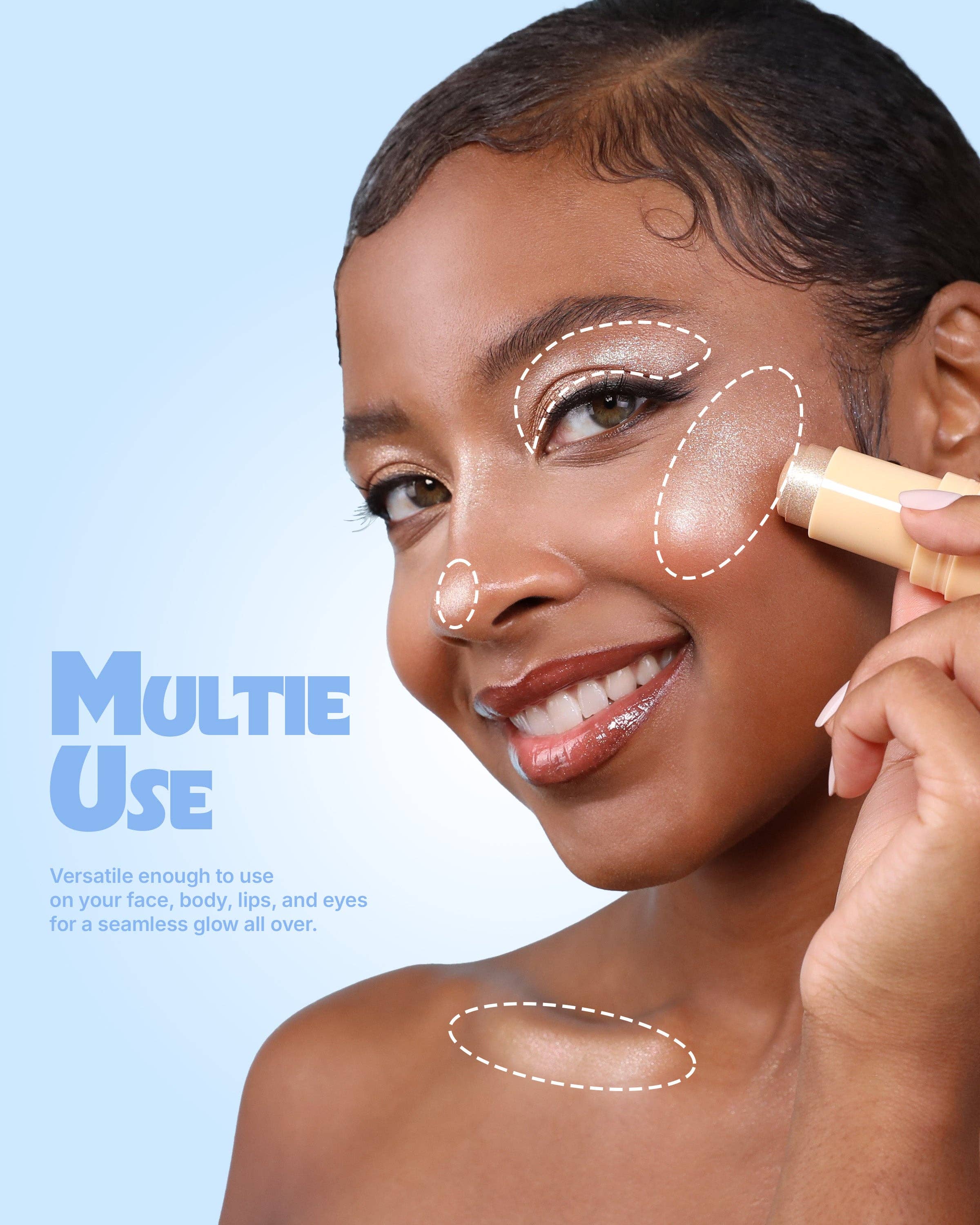 Moira Cosmetics - Wholesale Body Glitter/Shimmer - Icy Glow Jelly Stick (005, Frosted Caramel)4