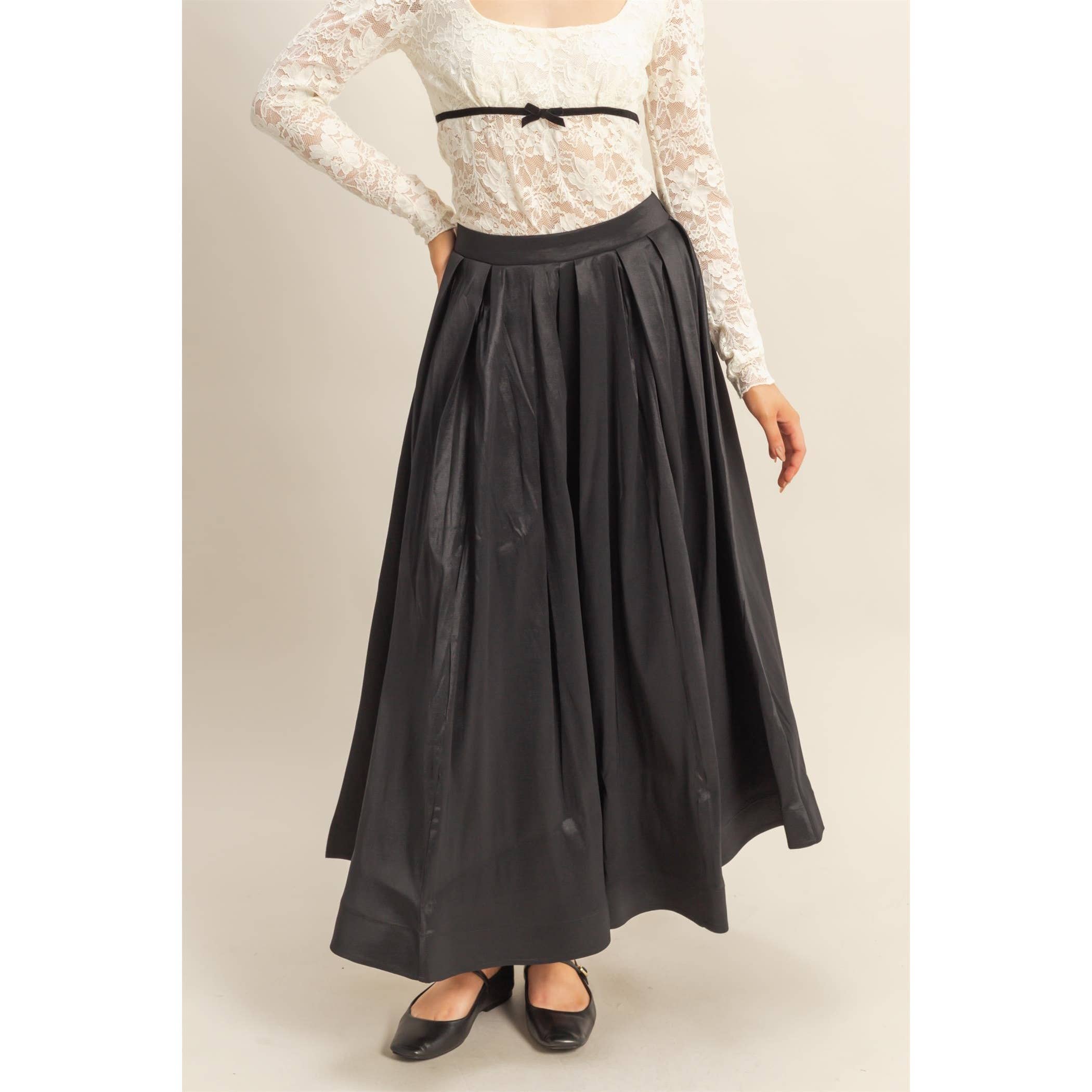 HYFVE - Vendita all'ingrosso Gonna - Donna - Gonna midi a pieghe classica a trapezio28