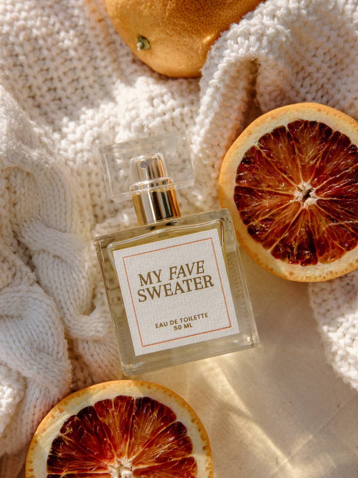 My Fave Sweater | Spiced & Sweet Citrus Perfume | Acrylic for wholesale by Boathouse