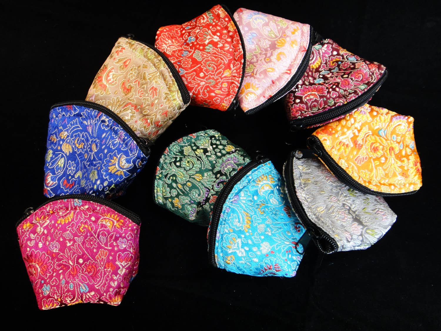Tika - Wholesale Pouch - Women's - Brocade Zipper Pouch - Small4