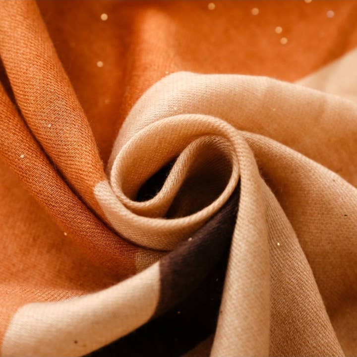 Funkyrel® Atzbranding Limited - Wholesale Scarf - Women's - Scarvii - Abstract Art Scarf with Gold Foil & Glitter10