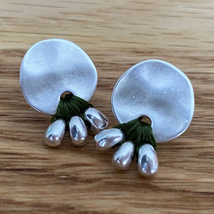 Gröna fält örhängen för wholesale av sobrestórias