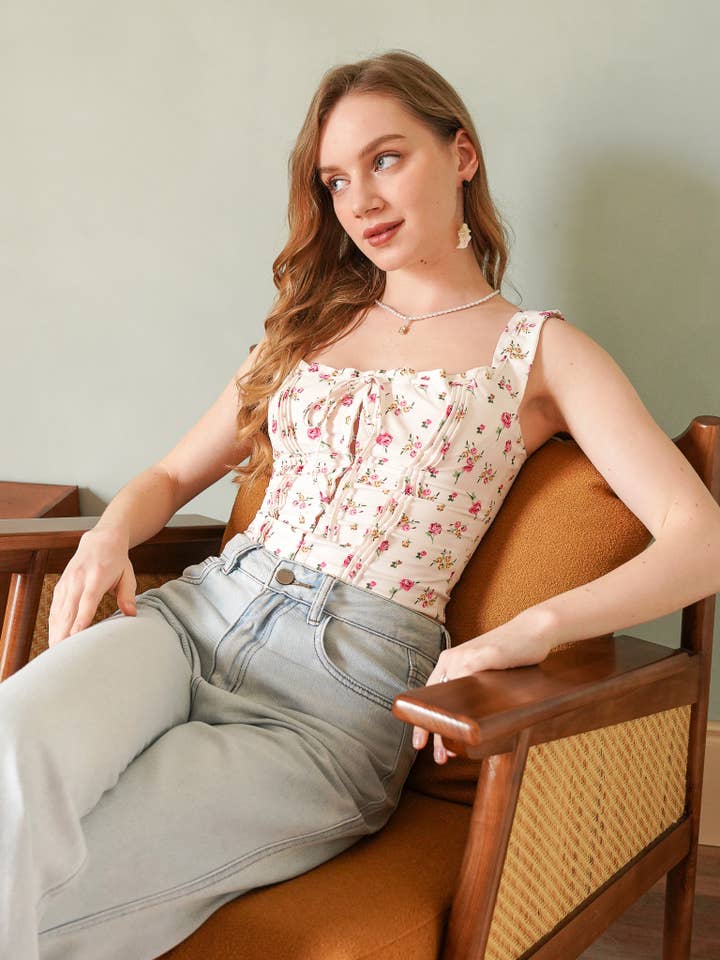 ROSIE POSIE - Wholesale Corset - Women's - RP2295 - Floral Sweetheart Corset Top6