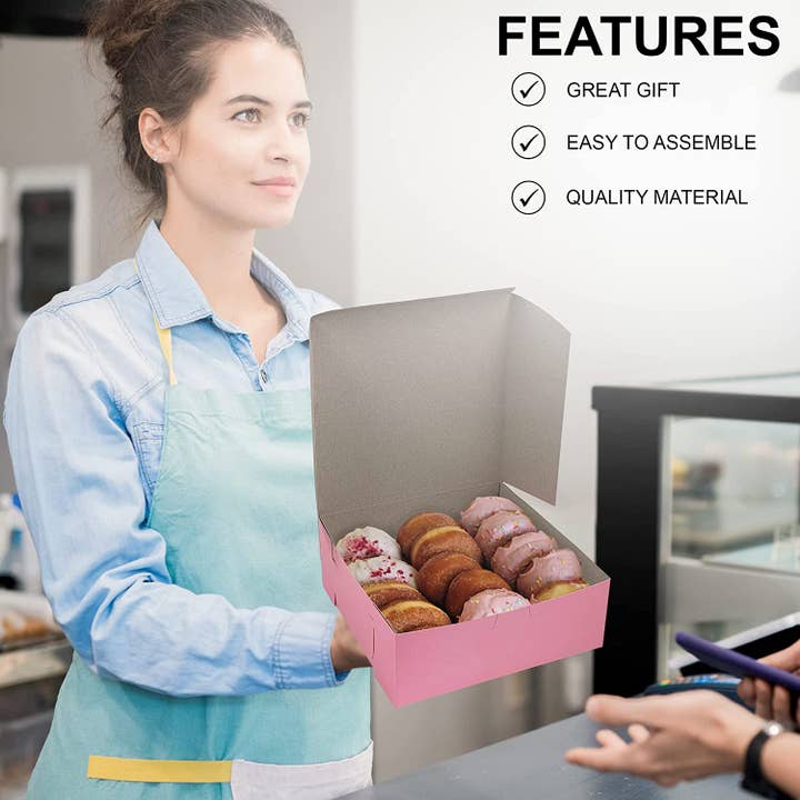 MT Products - Wholesale Food Storage Container - MT Products Cupcake Boxes - 8" x 3" Bakery Boxes - 15 Pieces