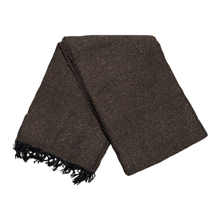 West Path - Wholesale Throw Blanket - Solid Brown Mexican Blanket