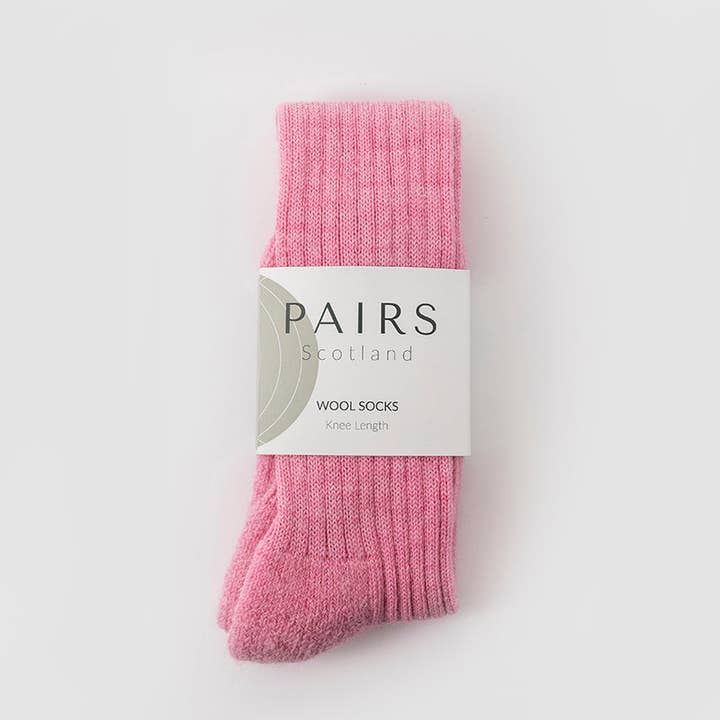Pairs Scotland - Vente Chaussettes – femme - Cuissardes roses en laine