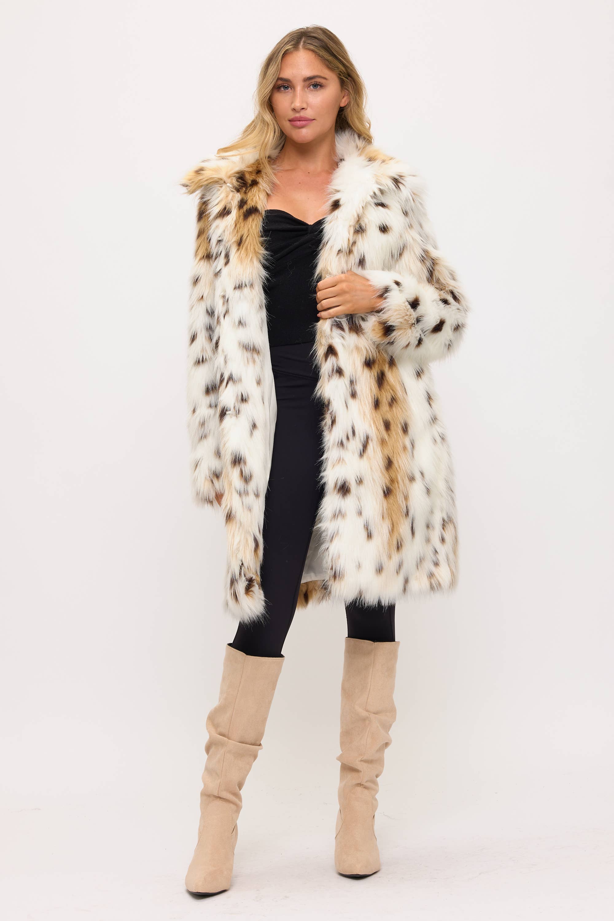 CLAFC0013: Leopard Frost Coat for wholesale on Faire