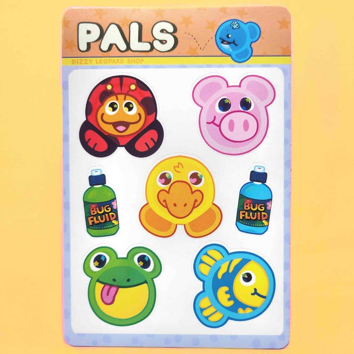 Pals Sticker Sheet for wholesale by Dizzy Leopard Shop