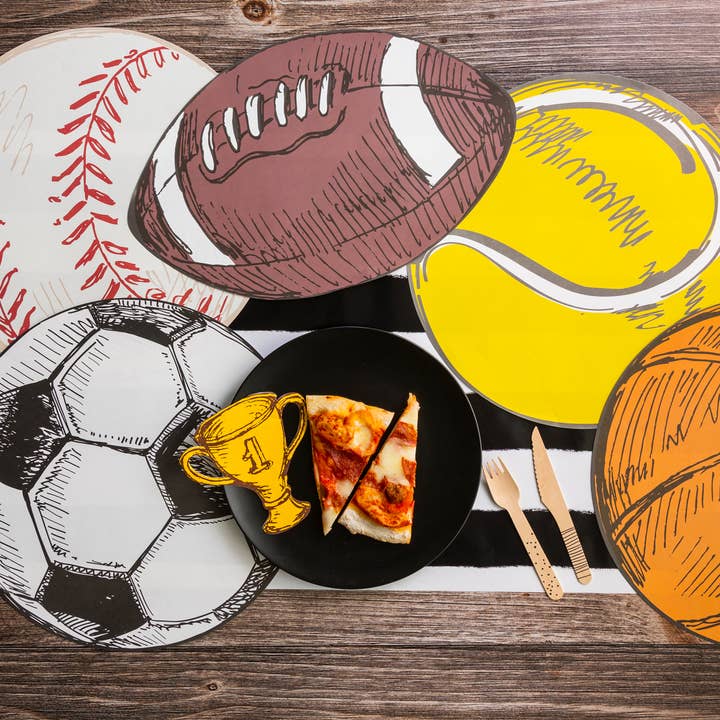 Gatherings by Curated Paperie - Wholesale Disposable Placemat - Sports Fan Basketball Paper Placemat