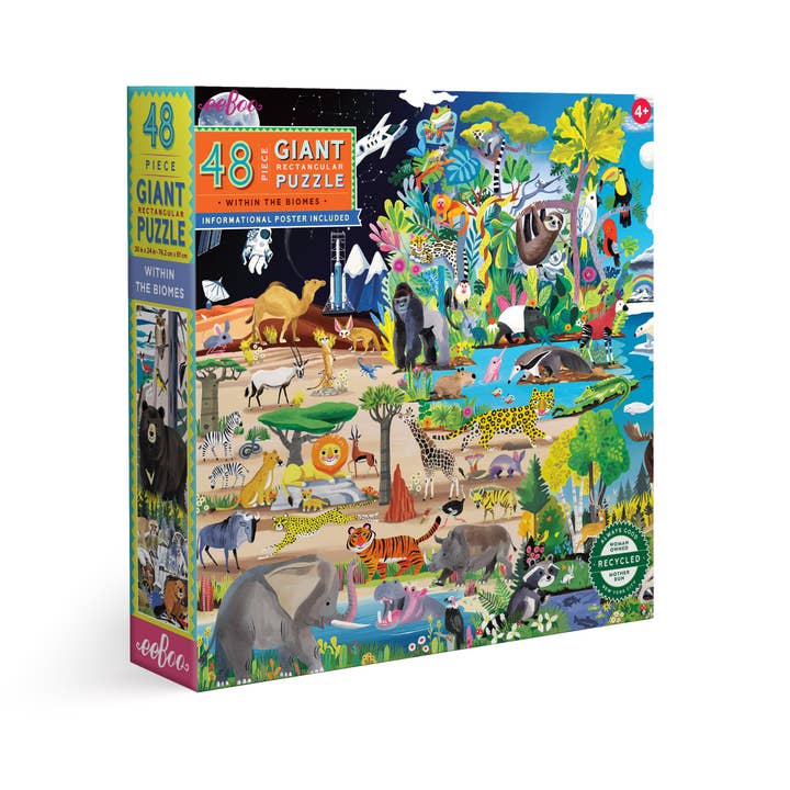 Within the Biomes 48 Piece Giant Puzzle for wholesale by eeBoo