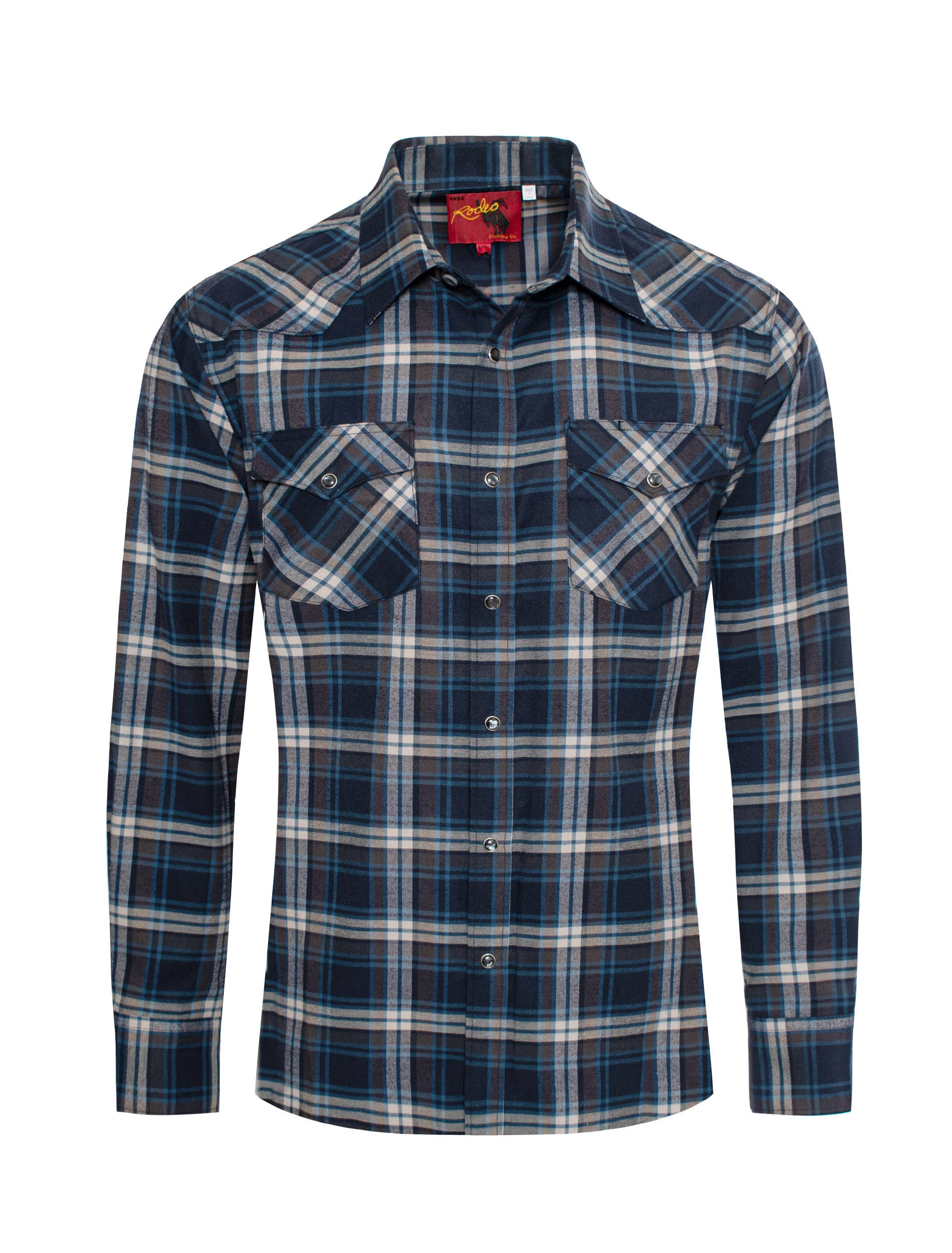 Rodeo Clothing - Wholesale Button Down Shirt - Men's - Men's Western Long Sleeve Flannel Shirts With Snap Buttons30
