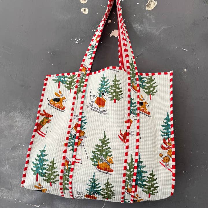 GYPSY STUDIO - Wholesale Shoulder Bag - Women's - White Cotton Quilted Bag Hand Block Print Bag Party Wear Bag2