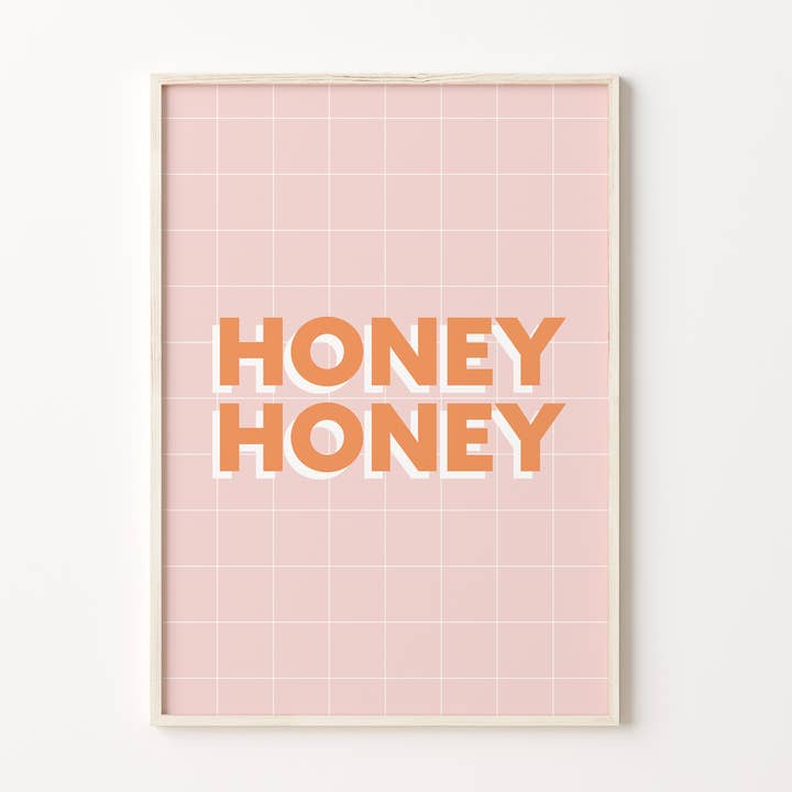 Honig-Honig-Pastell Zitat Kunstdruck für den Großhandel von Peach and Home