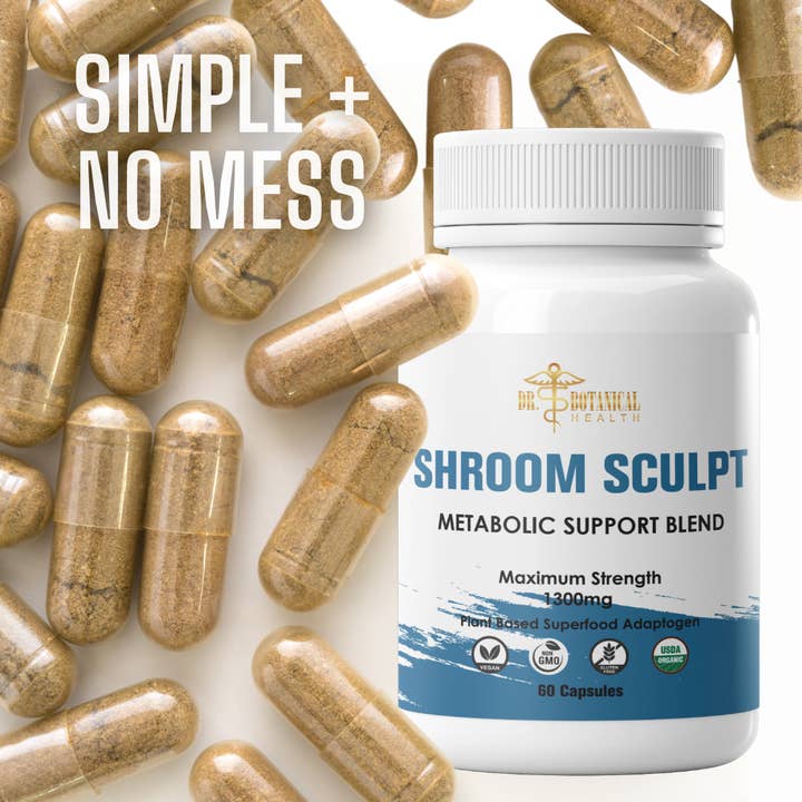 Lone Star Botanicals - Wholesale Protein/superfood powder - Organic Shroom Sculpt Mushroom Powder Capsules -- 60ct2