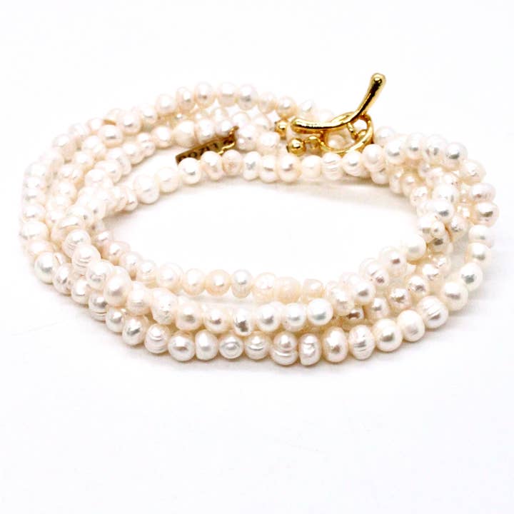 Delicate Mini Freshwater Pearl Beaded Necklace - N2-2565 for wholesale by LIZOU