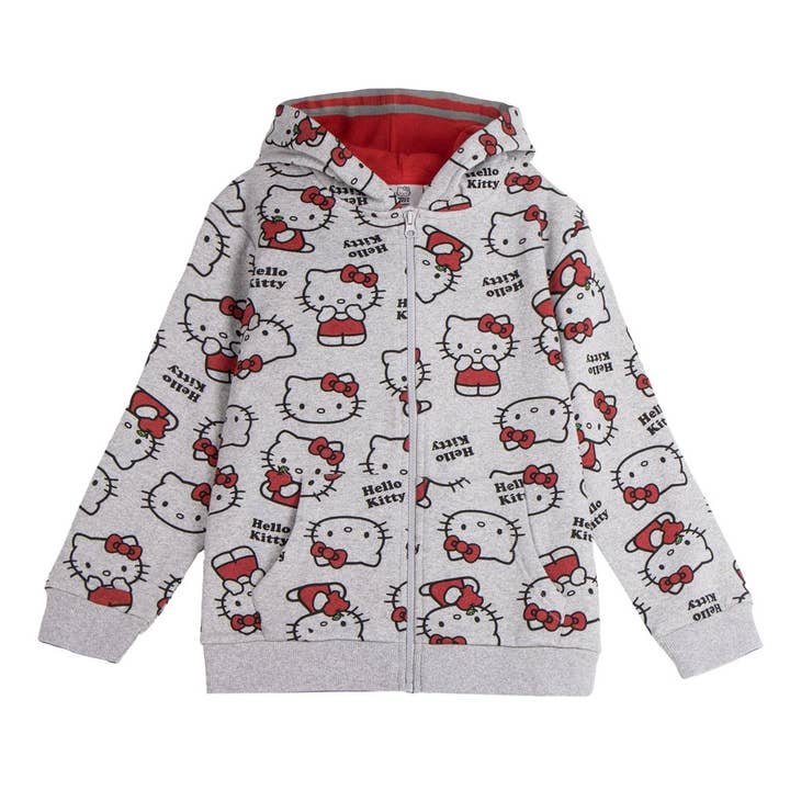 HELLO KITTY KAPUZENPULLOVER BAUMWOLLE MIT REISSVERSCHLUSS - 2900002930 für den Großhandel von Mastoys, S.L.