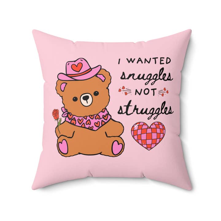 Funny Cowboy Bear Pillow for wholesale by Opal and June