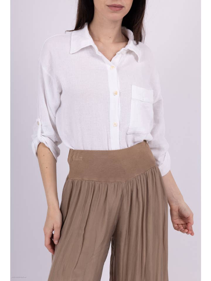 Shyloh – wholesale Buttoned-down shirt – Women's – Linen cotton top 1578224