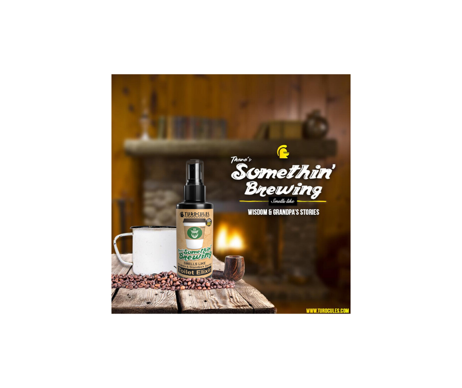 Turdcules Toilet Elixirs (Toilet Deodorizer) - Wholesale Toilet Spray - There's Somethin' Brewing Toilet Elixir (Toilet Spray)3