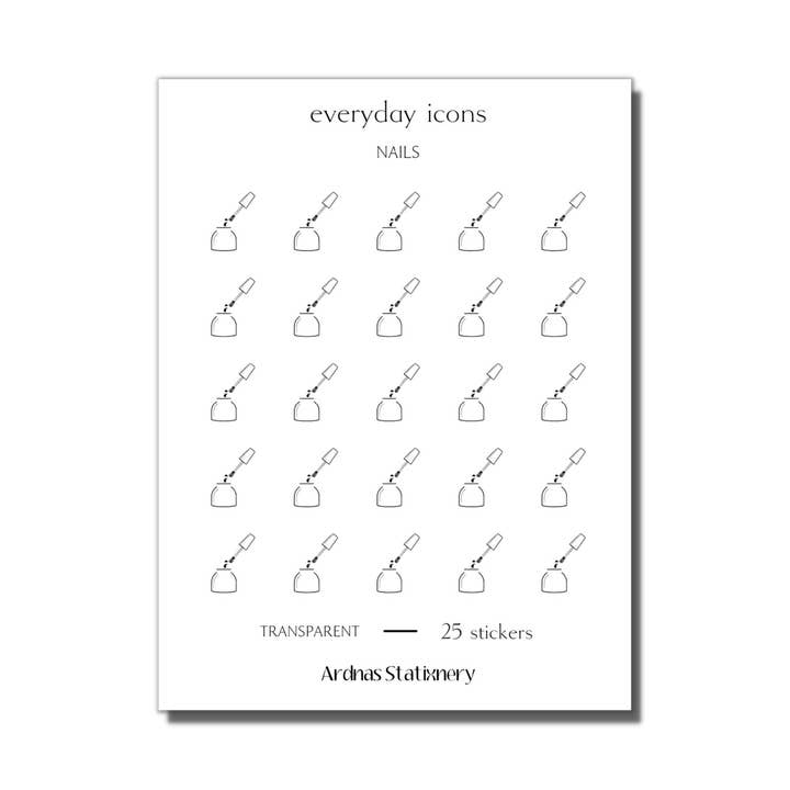 Nails | Mini Icon Sticker Sheet for wholesale by Ardnas Stationery
