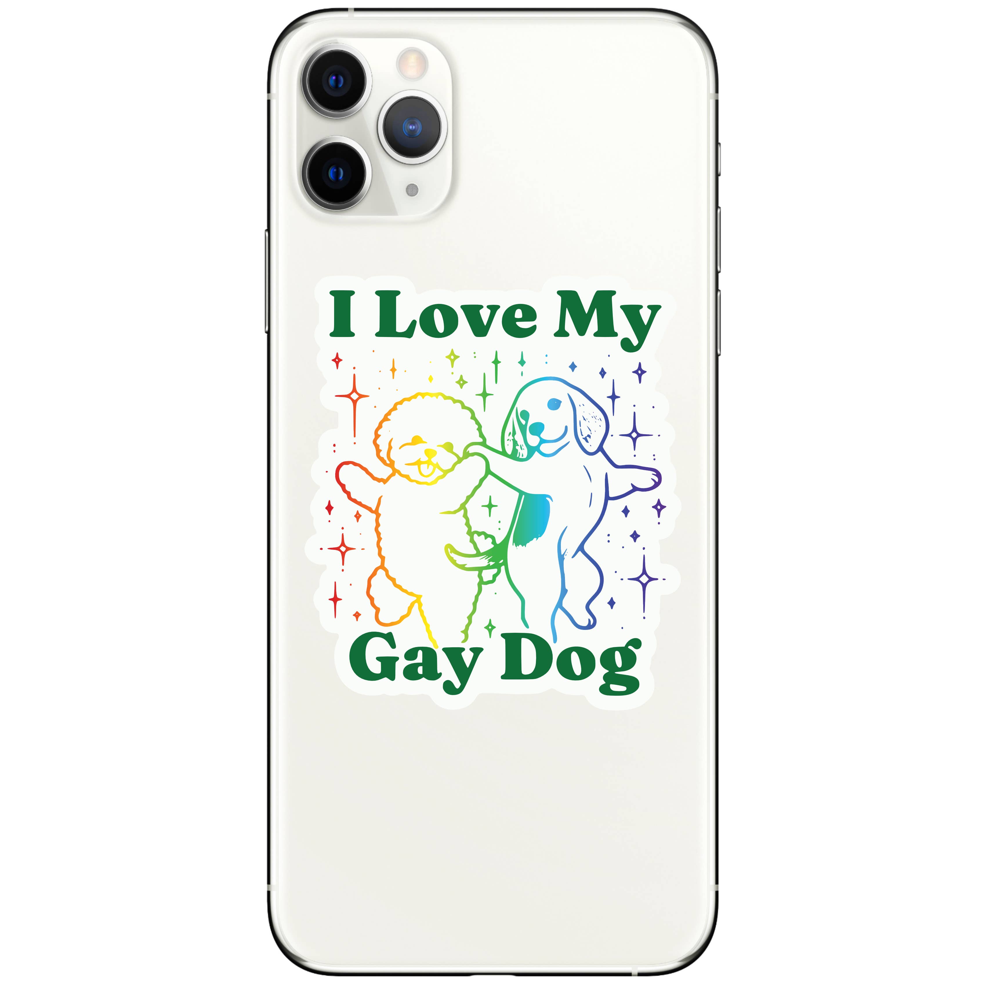 Juju and Moxie - Wholesale Sticker - I Love My Gay Dog High Quality Vinyl Sticker4